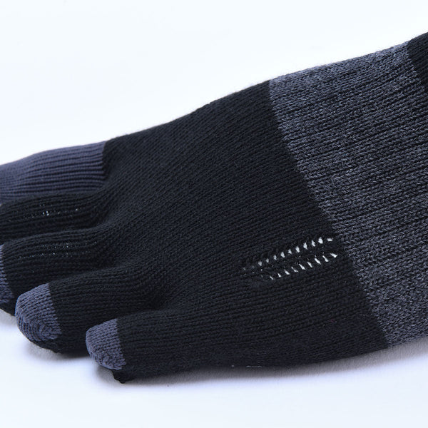 【左足+1足組(1.5足)】M-RACING メリノウール ランニング グリップ ソックス ショート JG(5本指) - 12