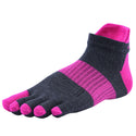 【右足+1足組(1.5足)】M-RACING メリノウール ランニング グリップ ソックス ショート JG(5本指) - 15