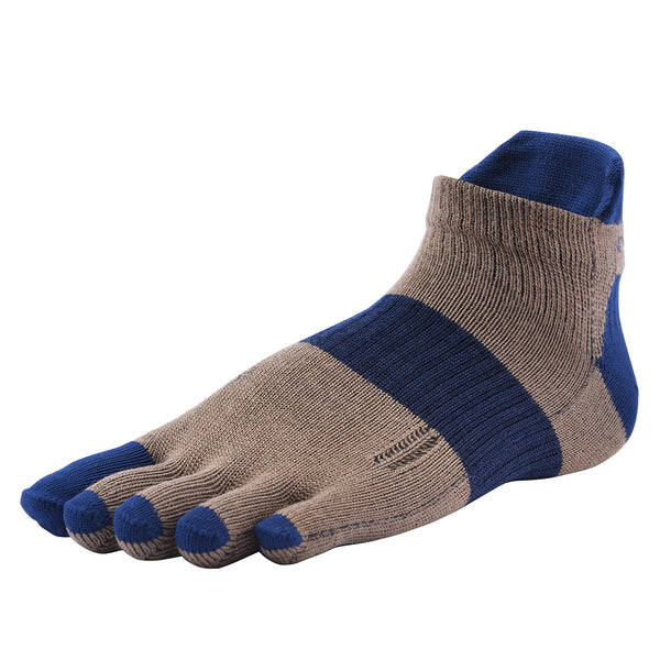 【右足+1足組(1.5足)】M-RACING メリノウール ランニング グリップ ソックス ショート JG(5本指) - 17