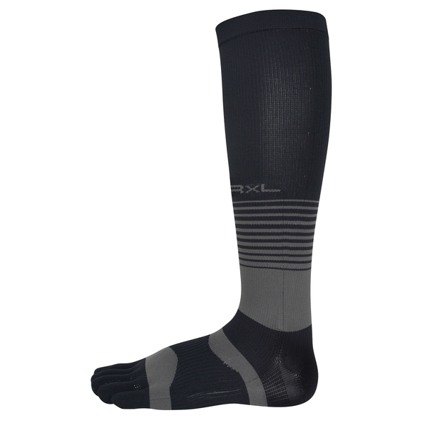 【右足+1足組(1.5足)】特殊段階編立 ランニング ハイソックス(5本指) TRR-211H - 2