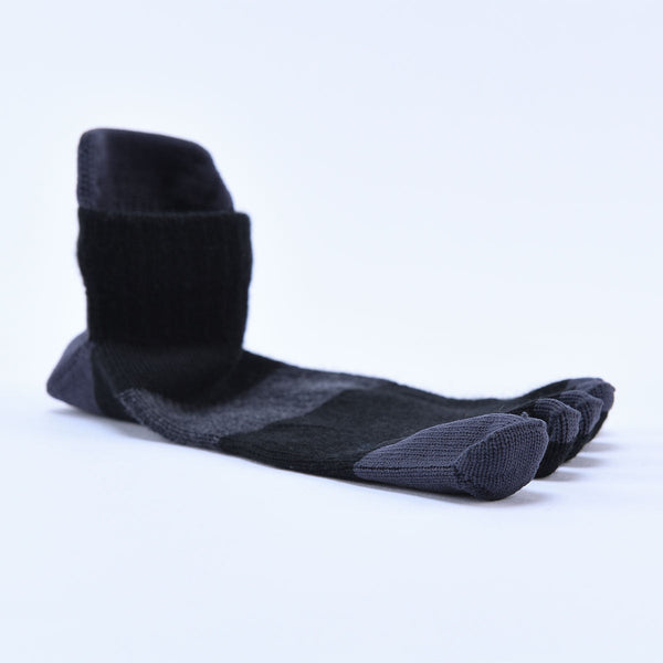 【左足+1足組(1.5足)】M-RACING メリノウール ランニング グリップ ソックス ショート JG(5本指) - 9