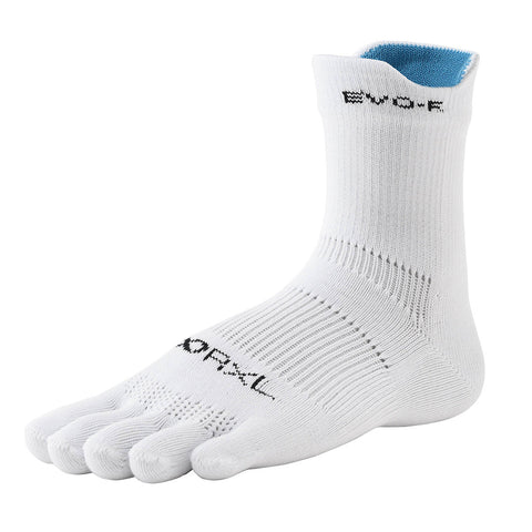 01ホワイト 【左足+1足組(1.5足)】R×L EVO-FL ランニング ソックス ロング(5本指) RNS5008