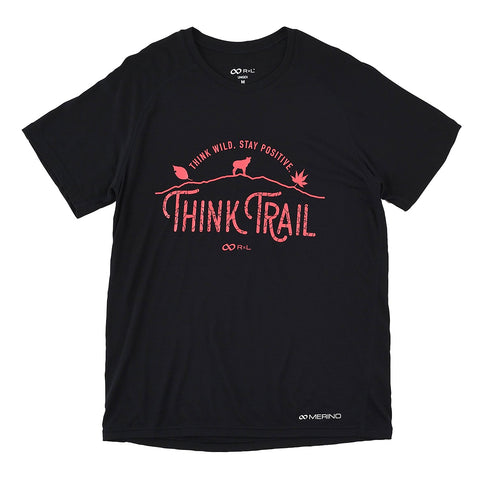 10ブラック THINK TRAIL メリノウール ウルトラライト 天竺 ユニ Tシャツ(ユニセックス) TMS9002HB【公式ストア限定】