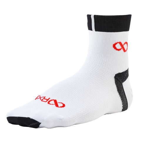  01ホワイト 【左足＋1足組(1.5足)】HEEL LOCK S バイク ソックス(ラウンド) BKS1007G