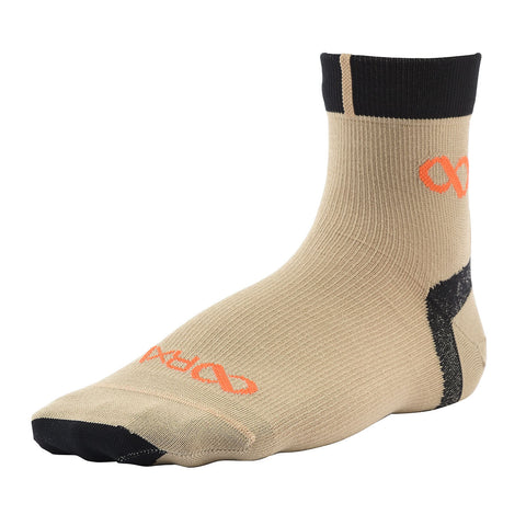  83カーキ 【右足＋1足組(1.5足)】HEEL LOCK S バイク ソックス(ラウンド) BKS1007G