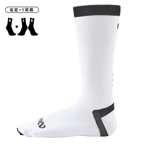 【右足＋1足組(1.5足)】HEEL LOCK R バイク ソックス(ラウンド) BKS1006G