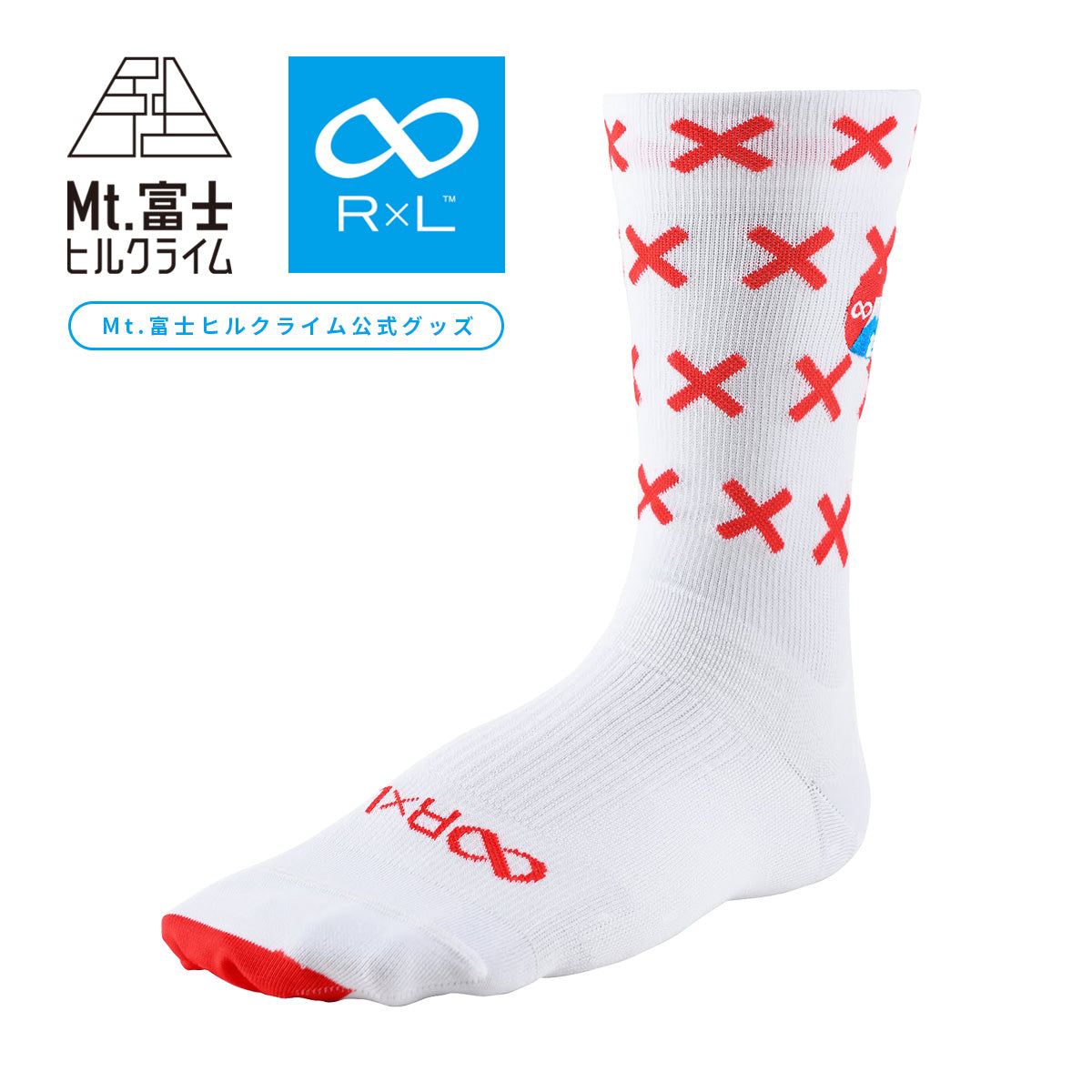 Mt.富士ヒルクライム公式】R×L Mt.FUJI HC バイク ソックス(ラウンド