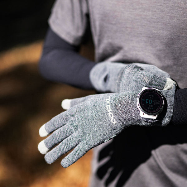 【激走祭先行販売】【薄いのに暖かい】メリノウール グローブ ライト G(滑り止め付き・スマホ対応・ウォッチウィンドウ両手対応) MWA9507G【公式ストア限定カラー】 - 5