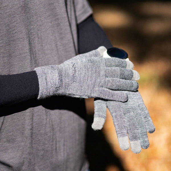 【激走祭先行販売】【薄いのに暖かい】メリノウール グローブ ライト G(滑り止め付き・スマホ対応・ウォッチウィンドウ両手対応) MWA9507G【公式ストア限定カラー】 - 4