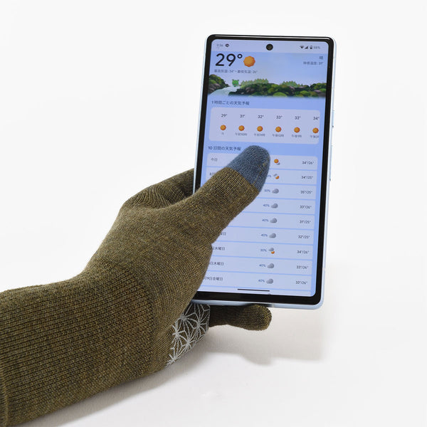 【薄いのに暖かい】メリノウール グローブ ライト G(滑り止め付き・スマホ対応・ウォッチウィンドウ両手対応) MWA9507G【Runtripコラボ限定カラー】 - 10