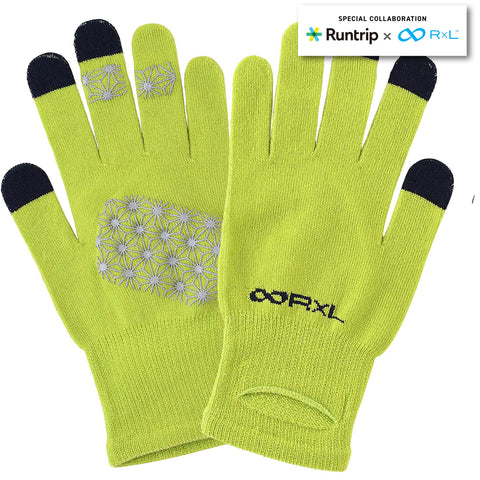【薄いのに暖かい】メリノウール グローブ ライト G(滑り止め付き・スマホ対応・ウォッチウィンドウ両手対応) MWA9507G【Runtripコラボ限定カラー】