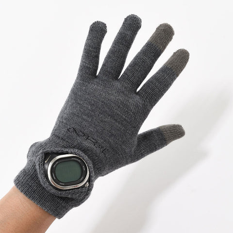 【激走祭先行販売】【更に暖かい厚み】メリノウール グローブ ミッド G(滑り止め付き・スマホ対応・ウォッチウィンドウ両手対応) MWA9508G【Runtripコラボ限定カラー】 - 0