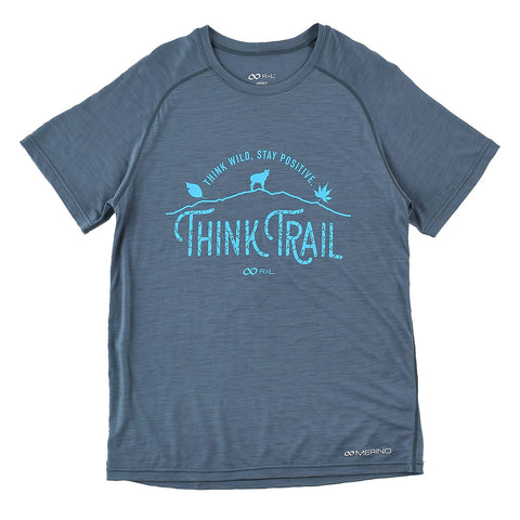  20ブルー 【10月12日(日) 10:00発売スタート】THINK TRAIL メリノウール ウルトラライト 天竺 ユニ Tシャツ(ユニセックス) TMS9002HB【公式ストア限定】