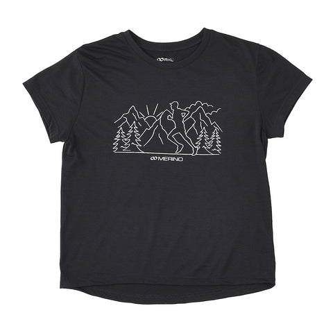  10ブラック メリノウール ウルトラライト Tシャツ(レディース) TRS5014S