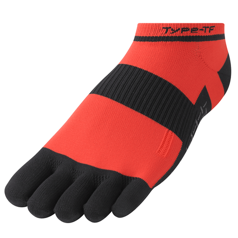  ブラック-レッド Type-TF トラック＆フィールド専用 グリップ ソックス(5本指) RNS5001G【OUTLET】 ※交換・返品不可