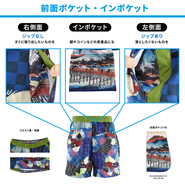 京都 はんなり ランニング 6ポケット ミドルパンツ(メンズ)【ご当地パンツ】TRP21KYOM7 - 4