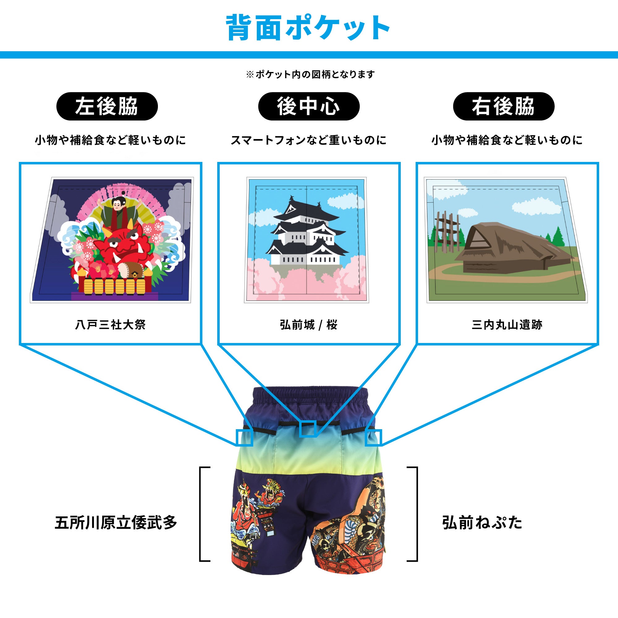 【新品・タグ付き】チームプリン　パンツ　コレクション 青森 わっしょいドドンパンツ ランニング 6ポケット パンツ