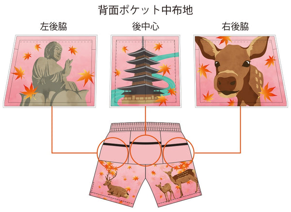 奈良 シカ ランニング 6ポケット ショートパンツ(レディース)【ご当地パンツ】 TRP20NARW5 - 14