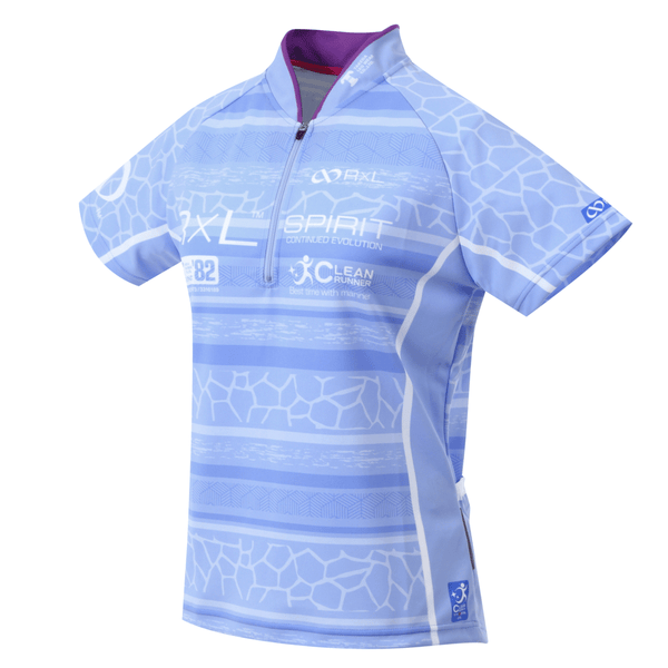 ランニング ハーフジップ シャツ 半袖(レディース) TRA-019WH ランニング ハーフジップ シャツ 半袖(レディース) TRA-019WH