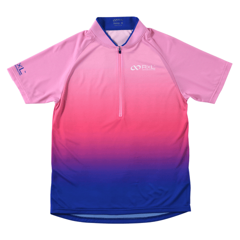  ピンク-ブルー WILD DRY ランニング ハーフジップ 3ポケット シャツ(メンズ) TRS1005H【OUTLET】 ※交換・返品不可